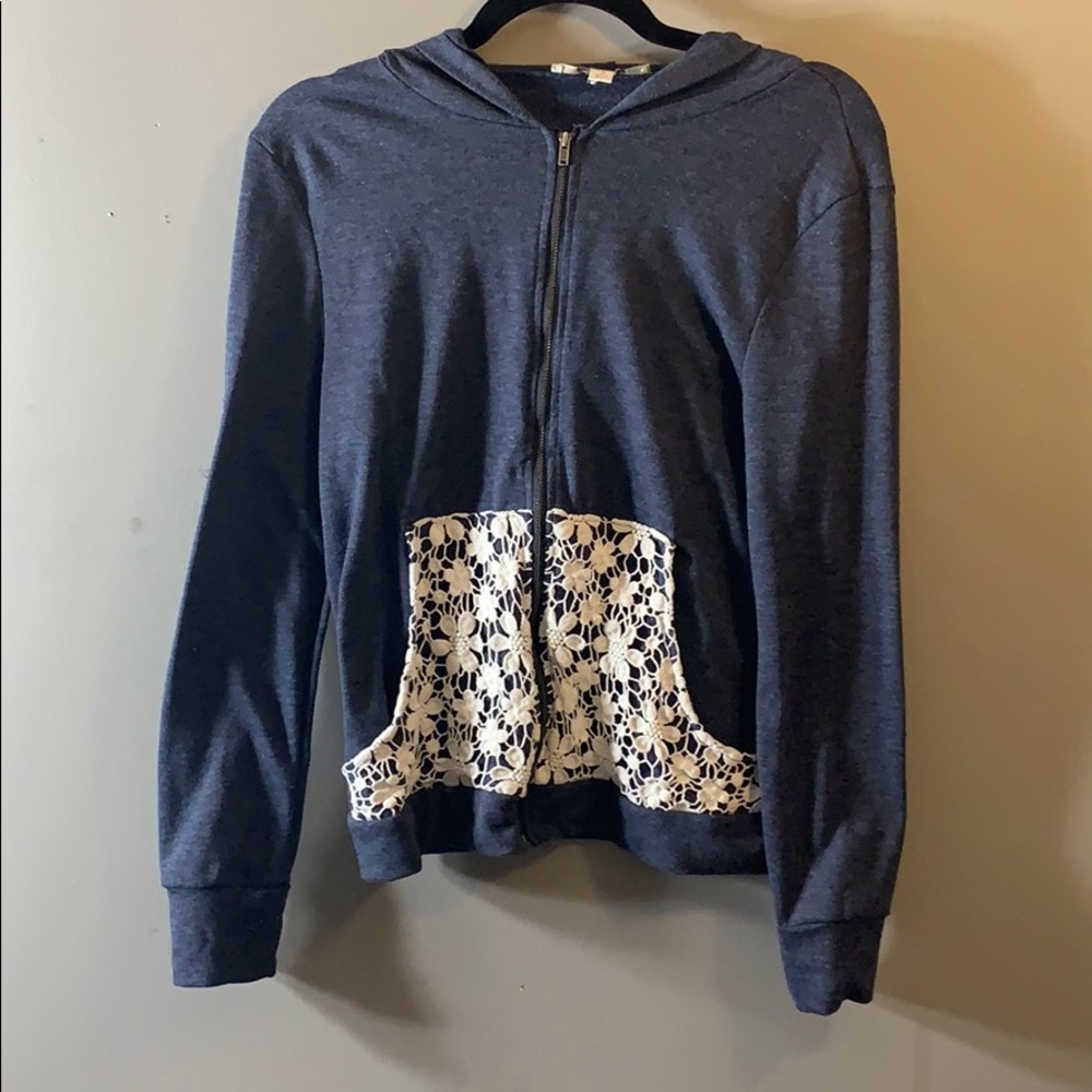Zip up sweat shirt